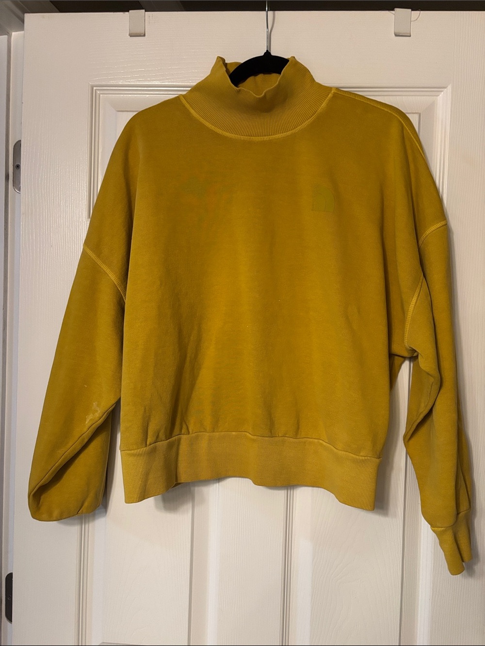 The North Face Women's Mustard Yellow Mock Neck Sweatshirt